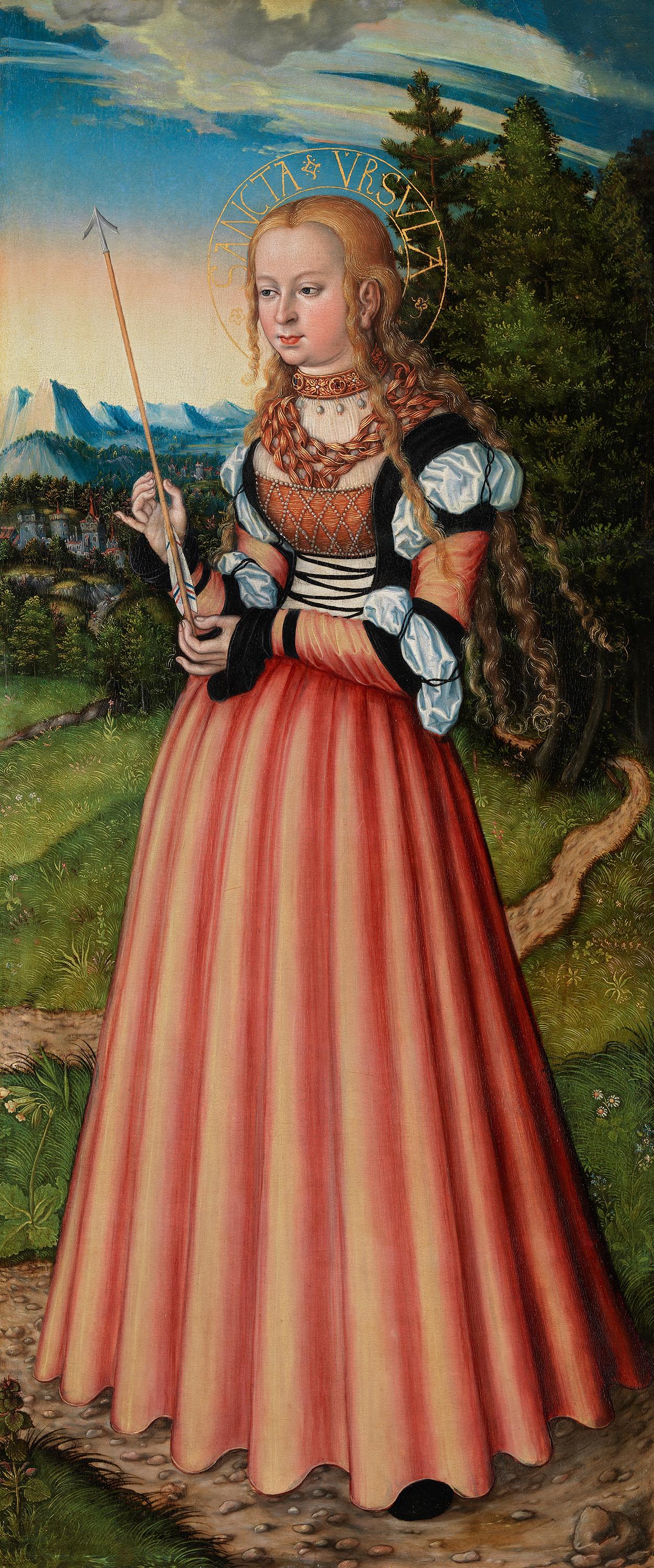 Retable de Pfirtscher : Sainte Ursule - Lucas Cranach the Elder