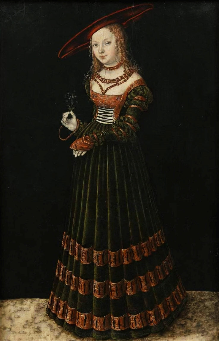 Portrait d'une jeune fille à l'œillet (La Princesse) - Lucas Cranach the Elder