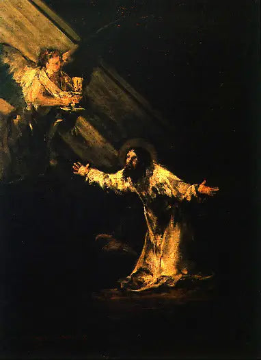 Reproduction du tableau « Christ au jardin des oliviers - Francisco de Goya » par Alpha Reproduction en peinture à l’huile