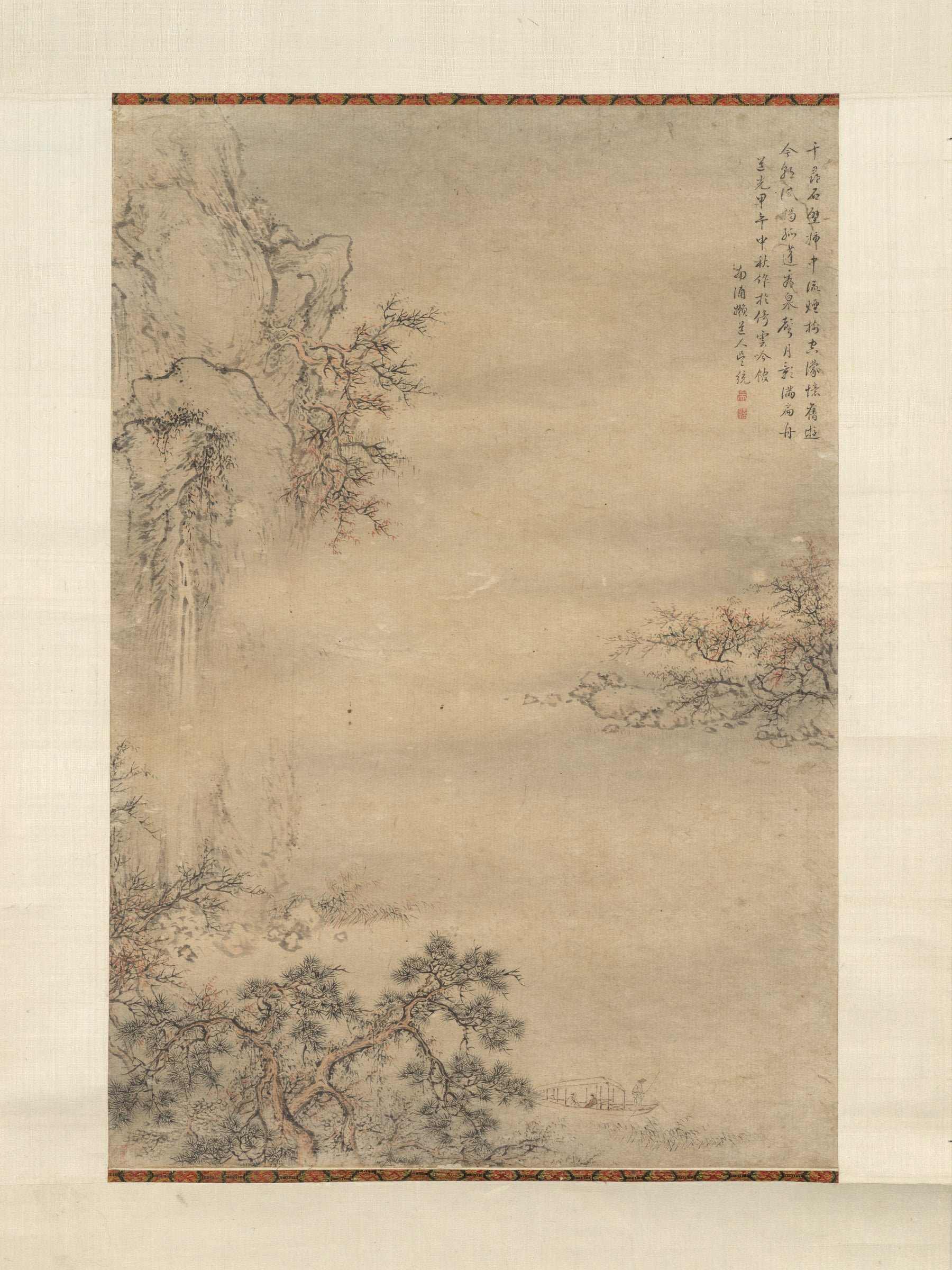 Landscape, Wu Tong, dated 1834 — peinture chinoise
