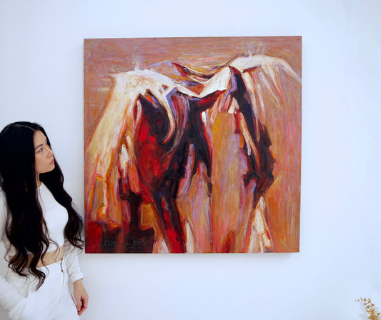 Abstract Horse – สมชาย | 100x100ซม.