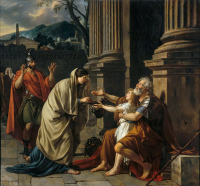 Reproduction du tableau « Bélisaire demandant l'aumone - Jacques-Louis David » par Alpha Reproduction en peinture à l’huile