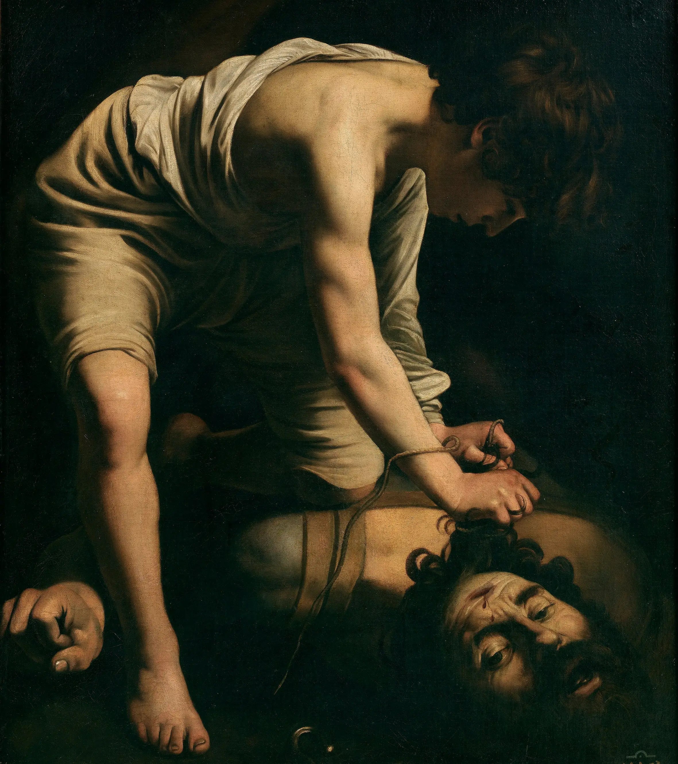 Reproduction du tableau « David et Goliath - Le Caravage » par Alpha Reproduction en peinture à l’huile