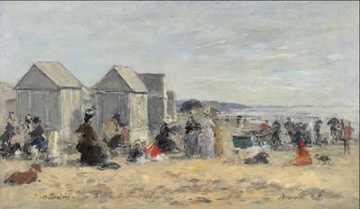 Reproduction du tableau « Deauville. Scène de plage - Eugène Boudin » par Alpha Reproduction en peinture à l’huile