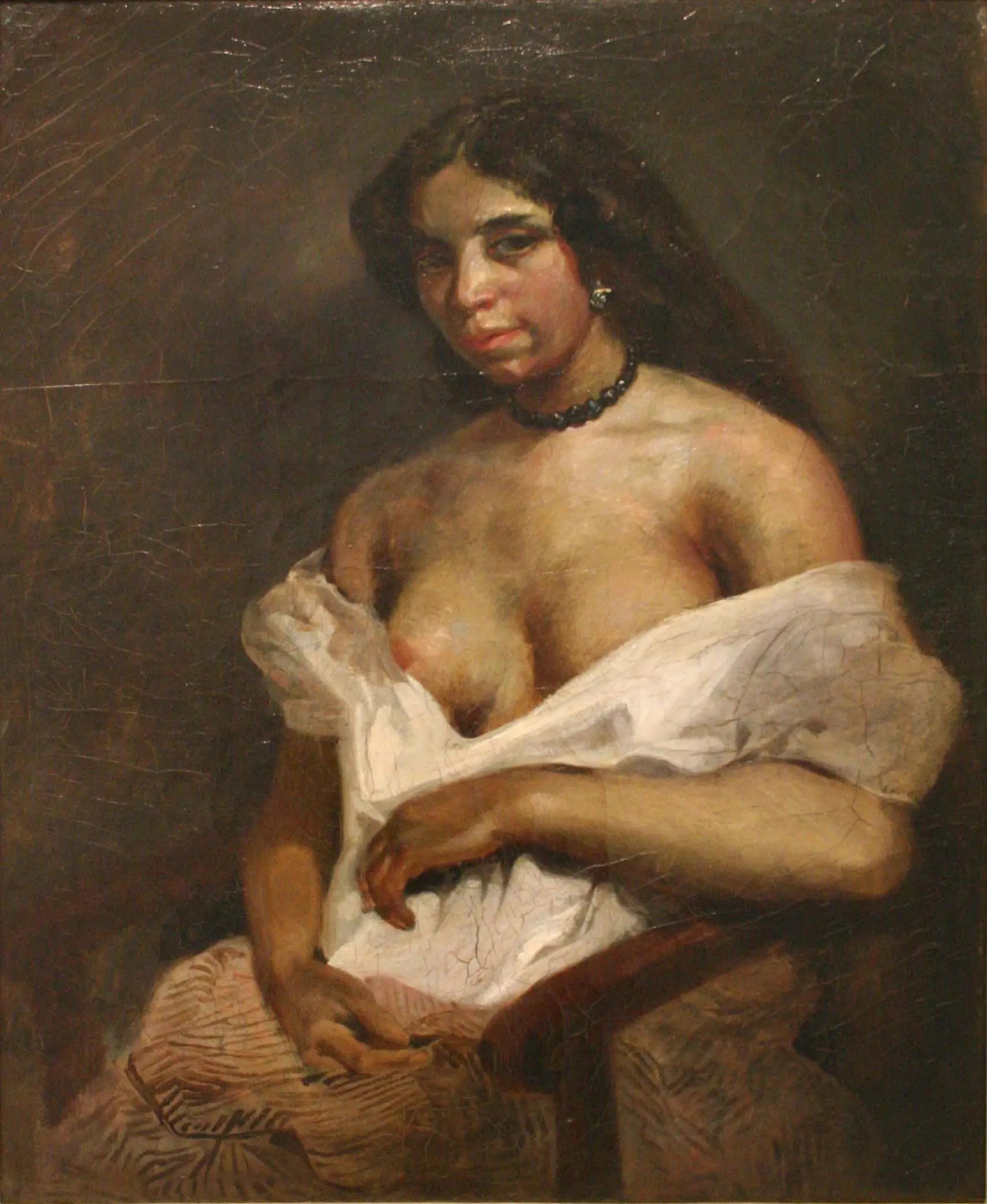 Reproduction du tableau « Aline la mulâtresse - Eugène Delacroix » par Alpha Reproduction en peinture à l’huile