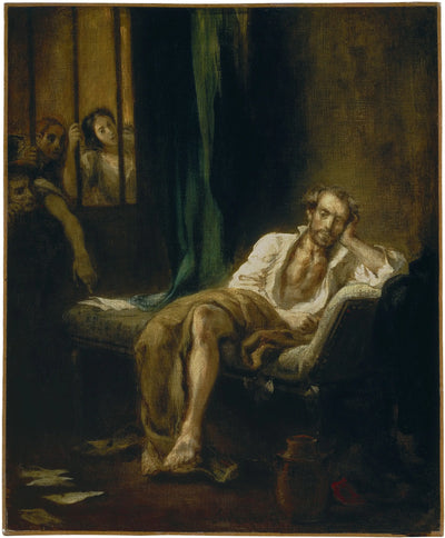 Reproduction du tableau « Le Tasse dans la maison des fous - Eugène Delacroix » par Alpha Reproduction en peinture à l’huile