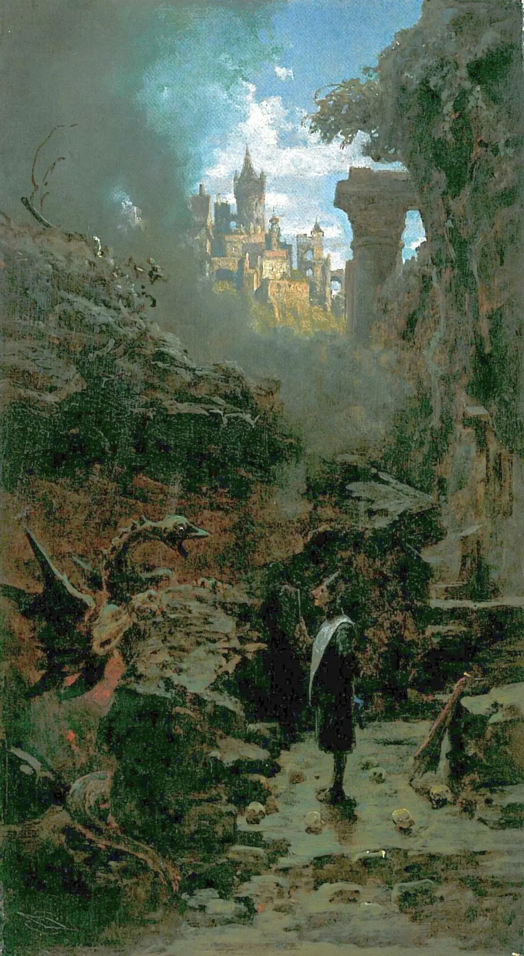 Magicien et Dragon - Carl Spitzweg - Alpha Reproduction