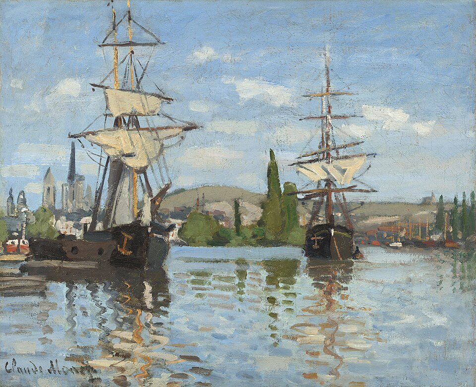 เรือที่รูอ็องบนแม่น้ำแซน - Claude Monet