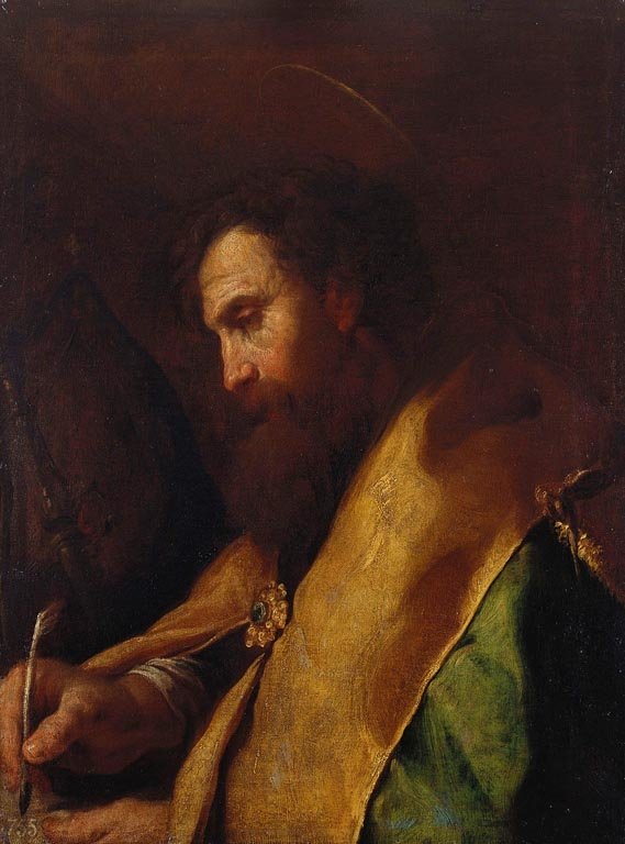 Un évêque saint écrivant - Domenico Fetti