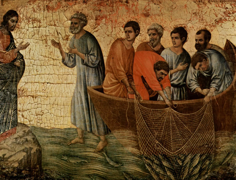 พระเยซูปรากฏบนทะเลสาบทิเบเรียด - Duccio di Buoninsegna