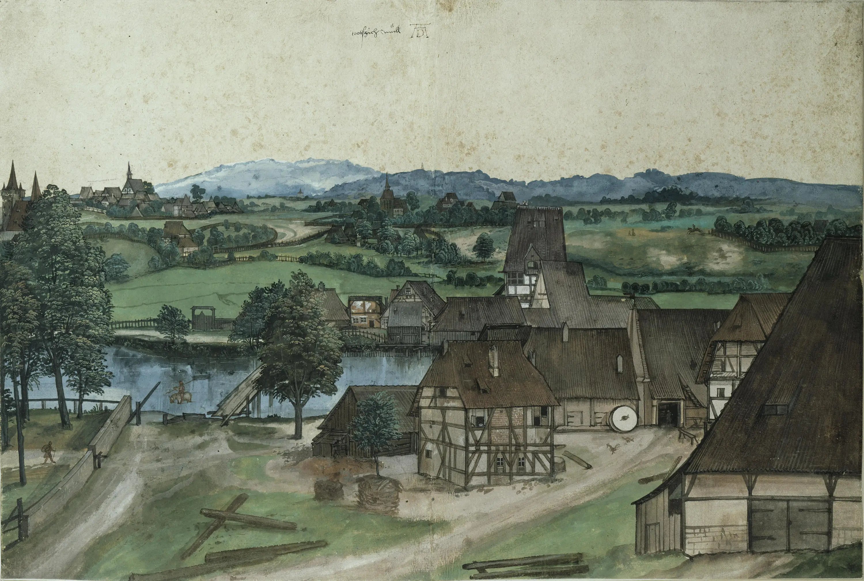 La Tréfilerie sur la Pegnitz près de Nuremberg - Albrecht Dürer - Alpha Reproduction