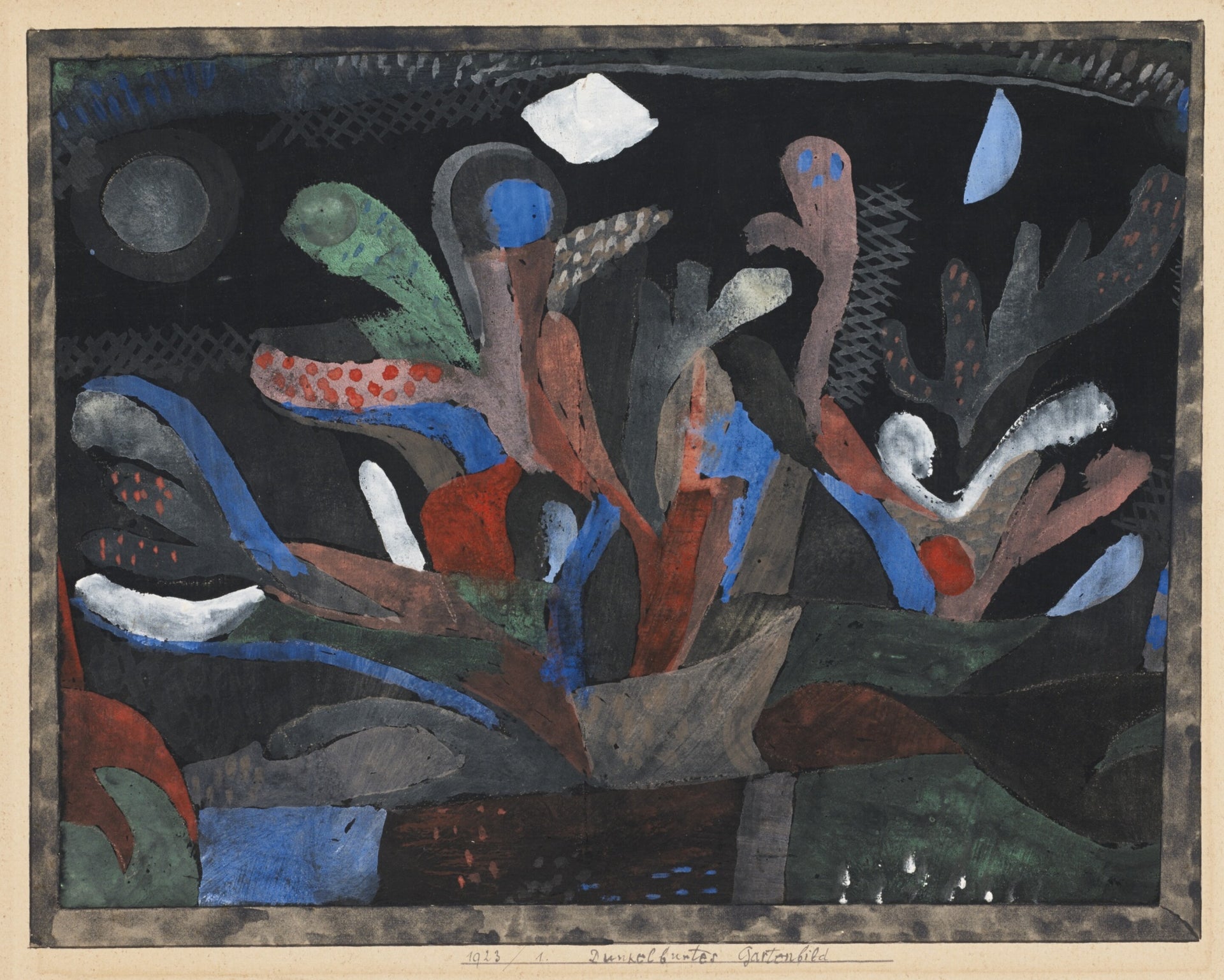 Picture of a garden in dark colours — Paul Klee