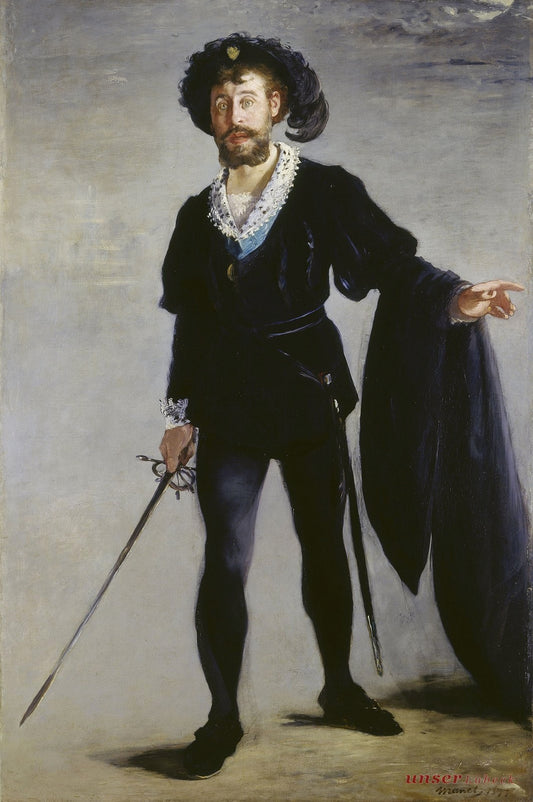 Reproduction du tableau « Portrait de Faure dans le rôle d'Hamlet - Édouard Manet » par Alpha Reproduction en peinture à l’huile