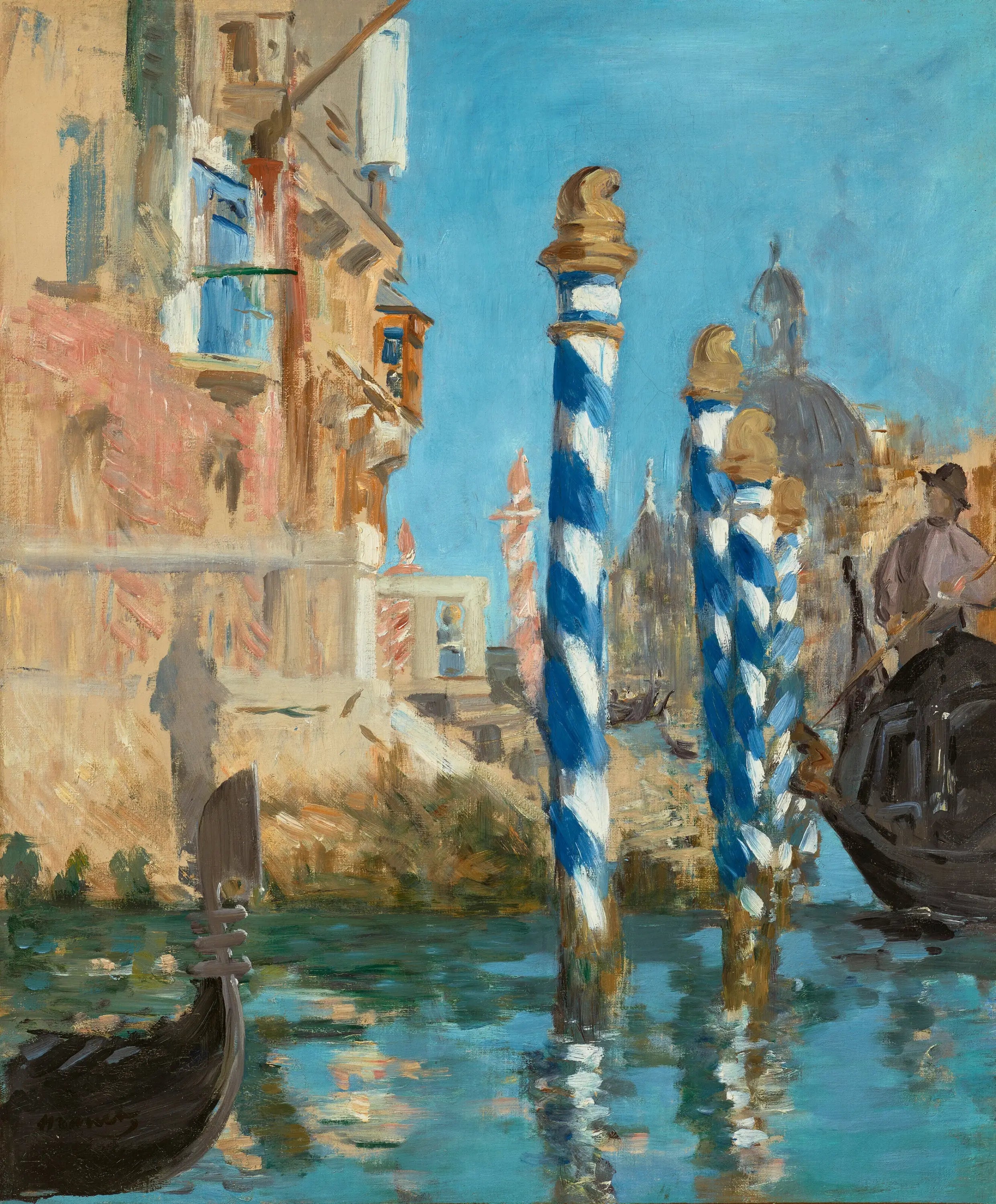 Reproduction du tableau « Grand Canal à Venise - Édouard Manet » par Alpha Reproduction en peinture à l’huile