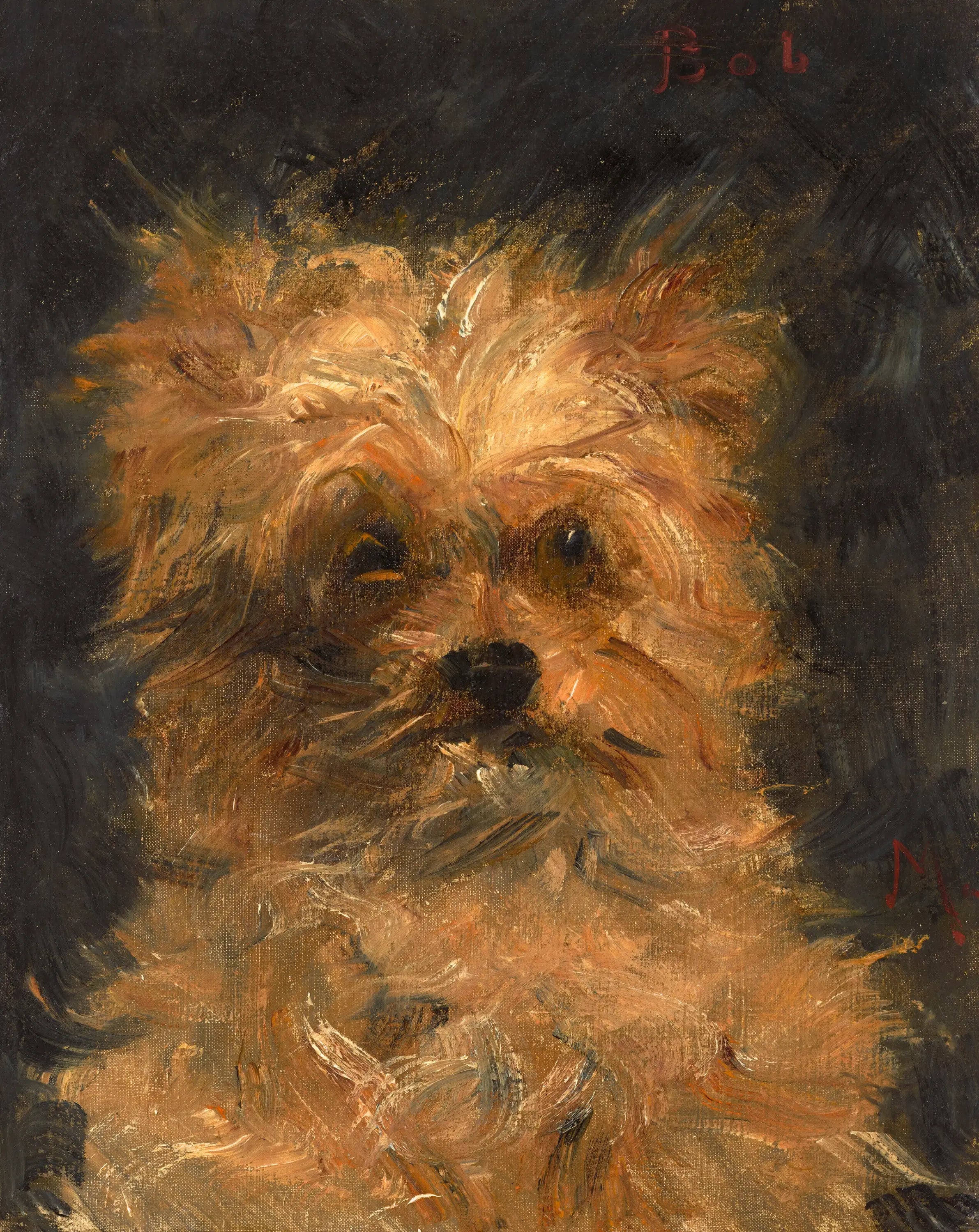 Reproduction du tableau « Bob, chien griffon - Édouard Manet » par Alpha Reproduction en peinture à l’huile
