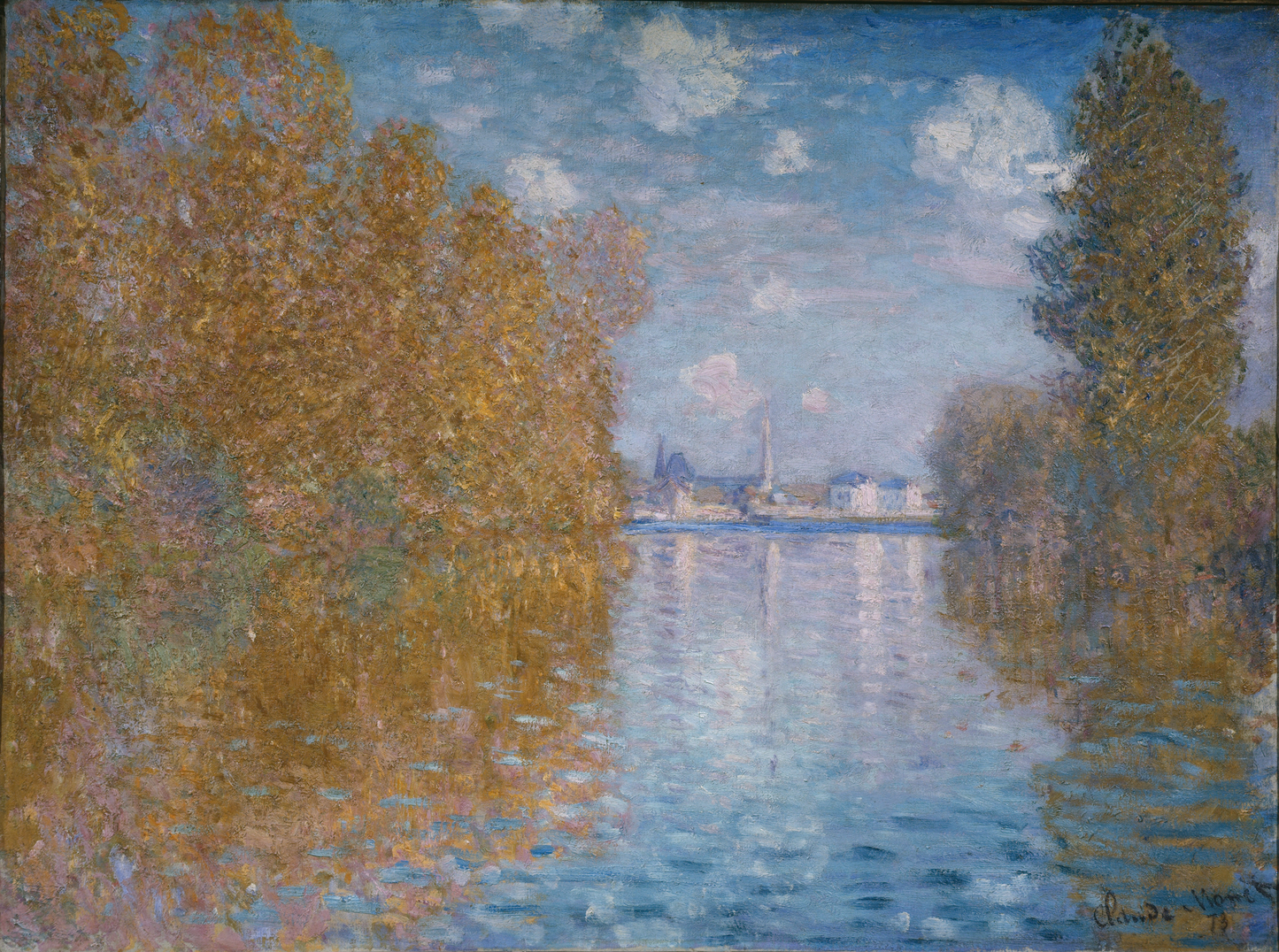 ฤดูใบไม้ร่วงบนแม่น้ำแซน – Claude Monet, ประมาณปี 1880