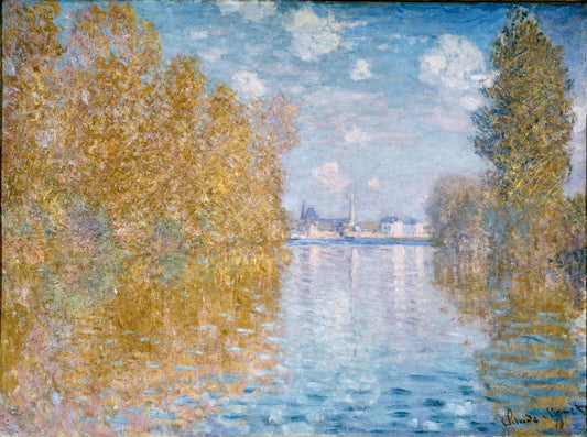 🎨 เอฟเฟกต์ฤดูใบไม้ร่วงบนแม่น้ำแซน – Claude Monet (ประมาณปี 1880)