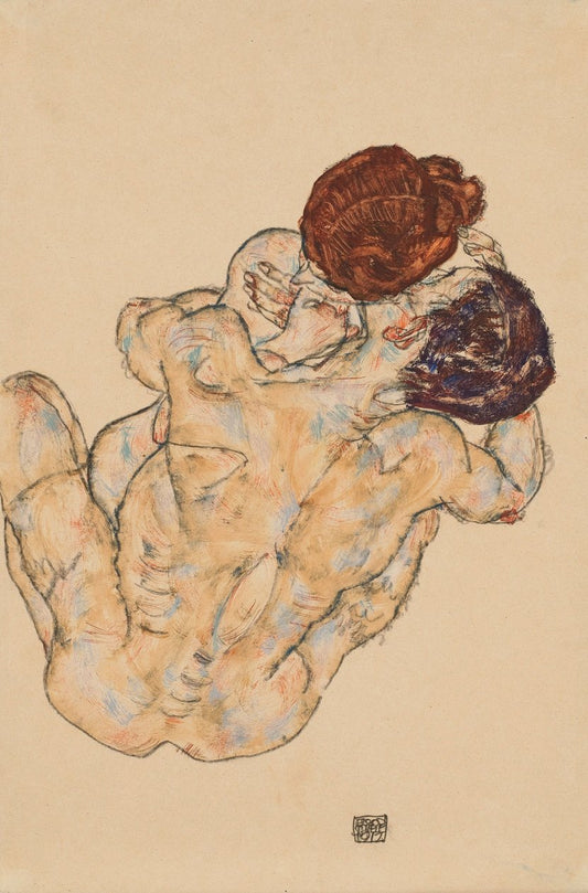 💞 ชายและหญิง (การโอบกอด) – Egon Schiele (1917)