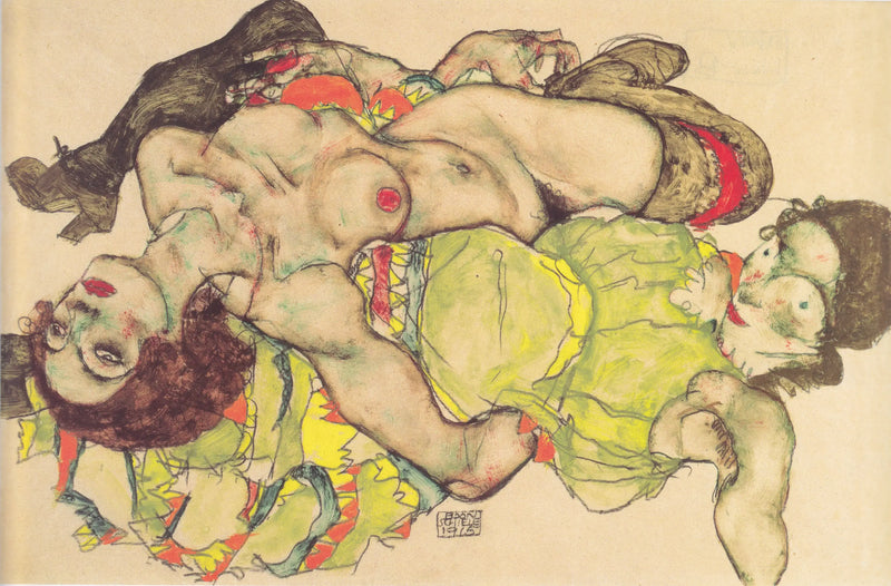 คู่รักหญิงสองคน - Egon Schiele