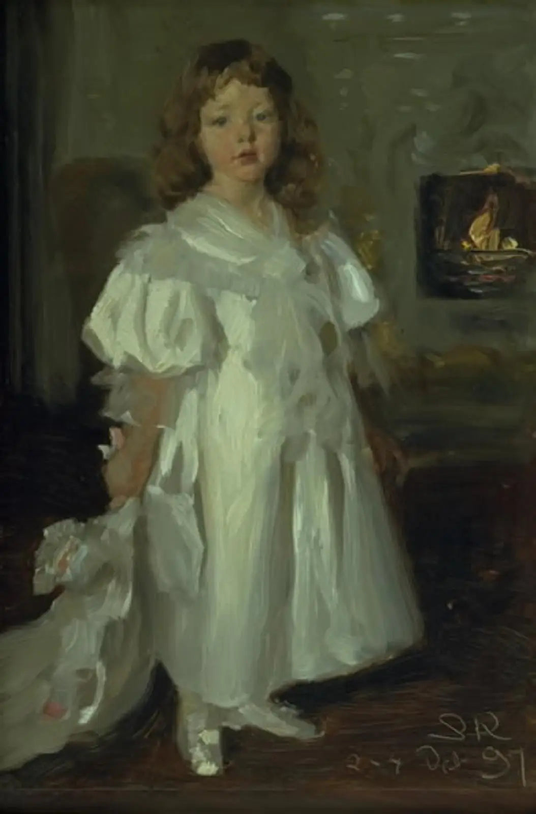 Une petite fille Helga Melchior en robe longue - Peder Severin Krøyer - Alpha Reproduction