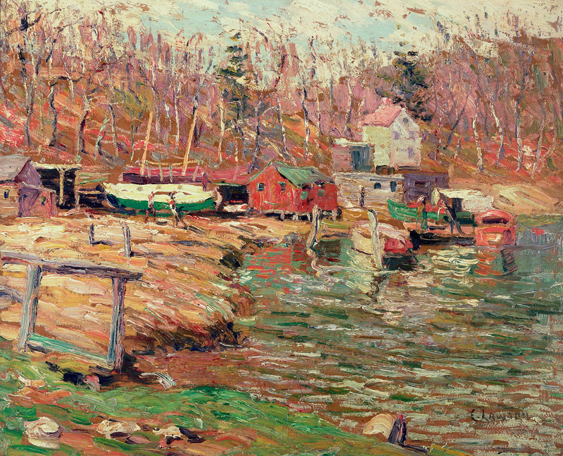 Scène de la rivière Harlem - Ernest Lawson