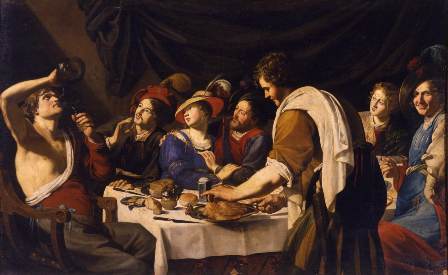 Scène de banquet - Bartolomeo Manfredi