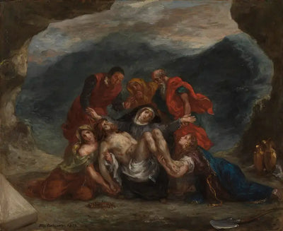Reproduction du tableau « La Déploration du Christ - Eugène Delacroix » par Alpha Reproduction en peinture à l’huile
