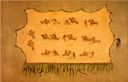 Fac-similé de la robe des quatre hommes du chef - Mandan - George Catlin
