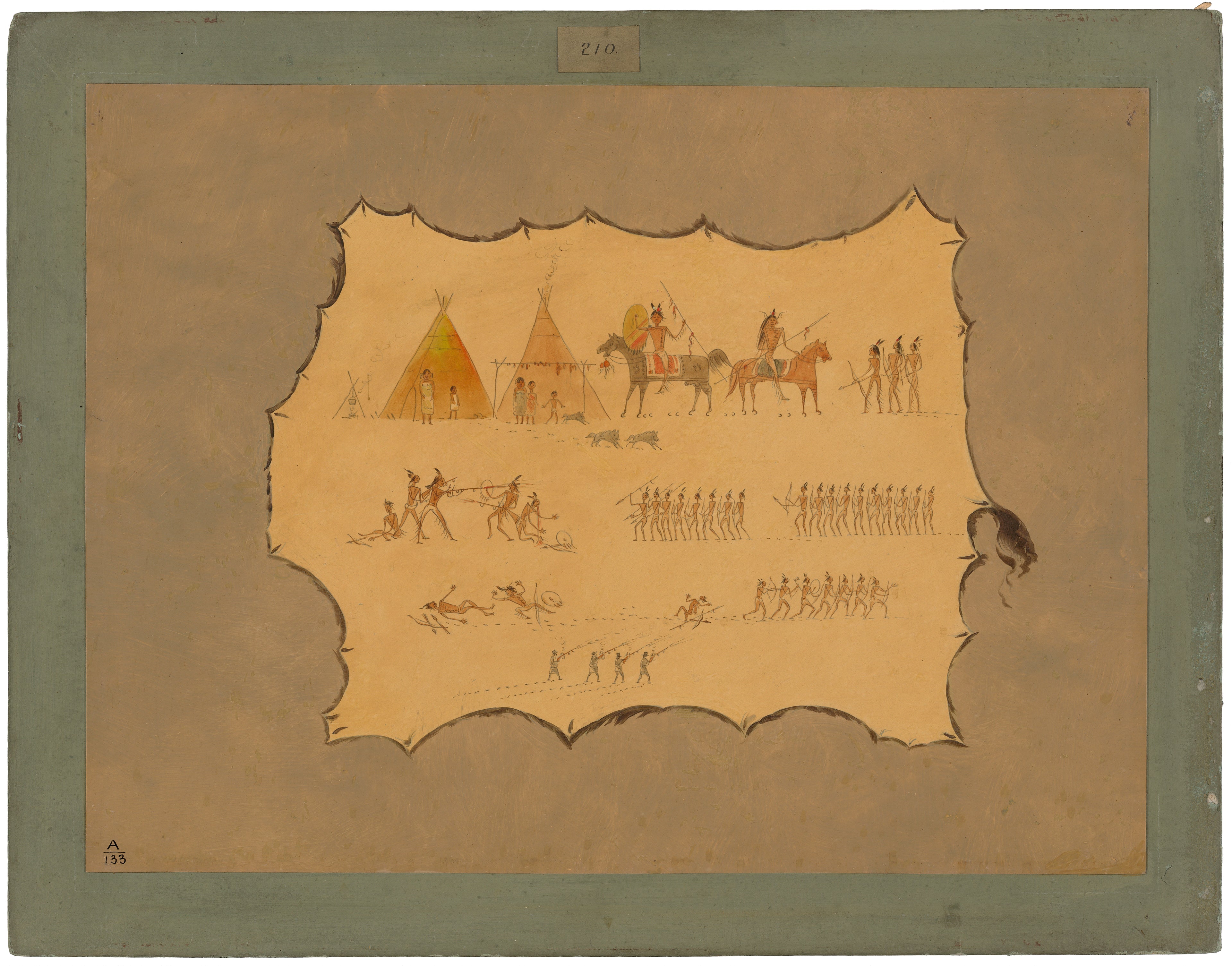 Fac-similé d'une robe Cheyenne - George Catlin