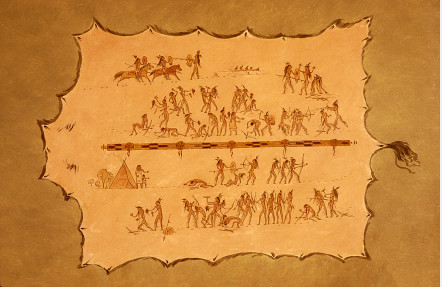 Fac-similé d'une robe sioux - George Catlin