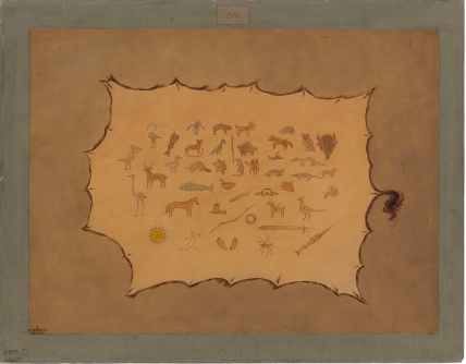 Fac-similé d'une robe ojibbeway - George Catlin