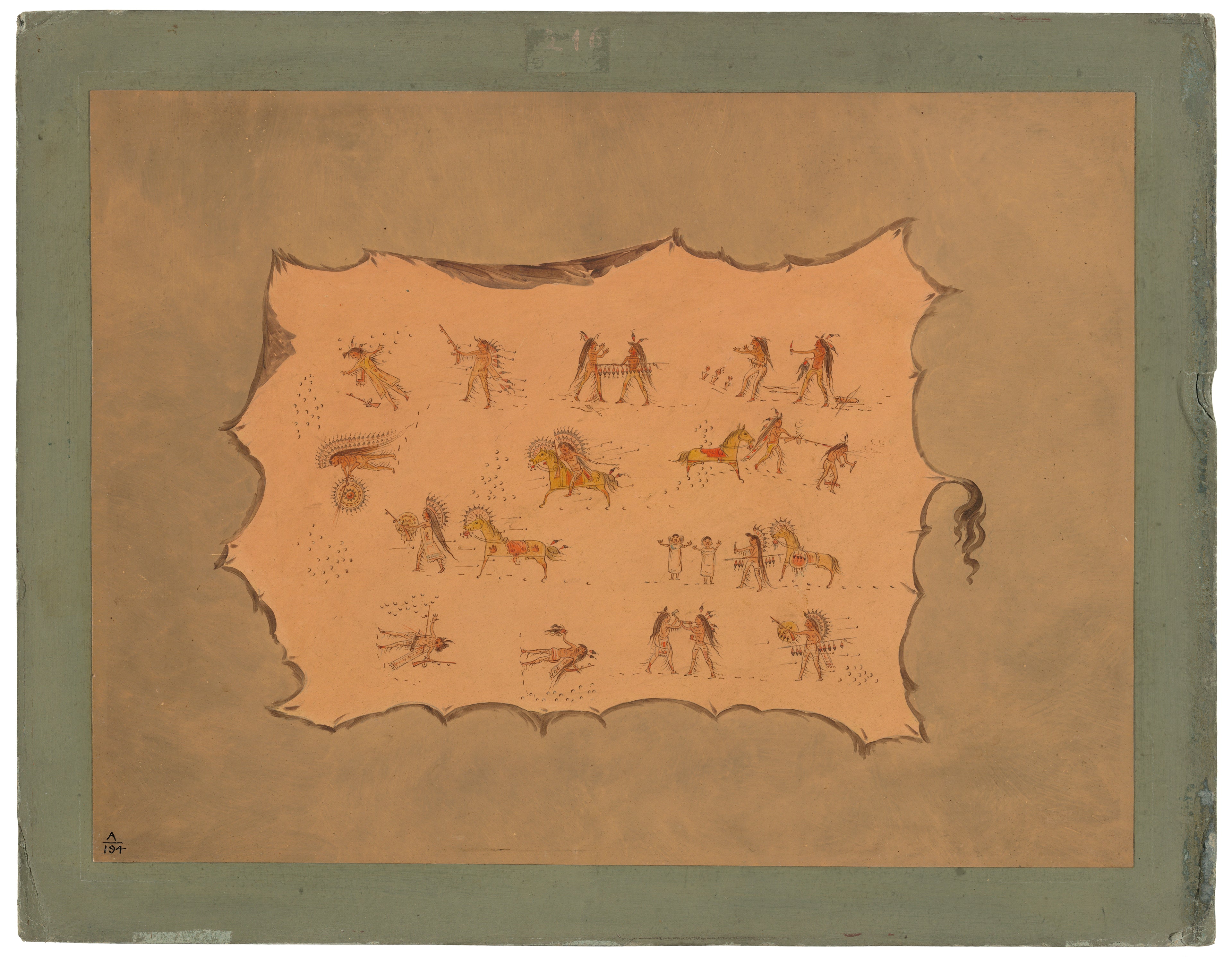 Fac-similé de la robe de Mah-to-toh-pa - Mandan - George Catlin