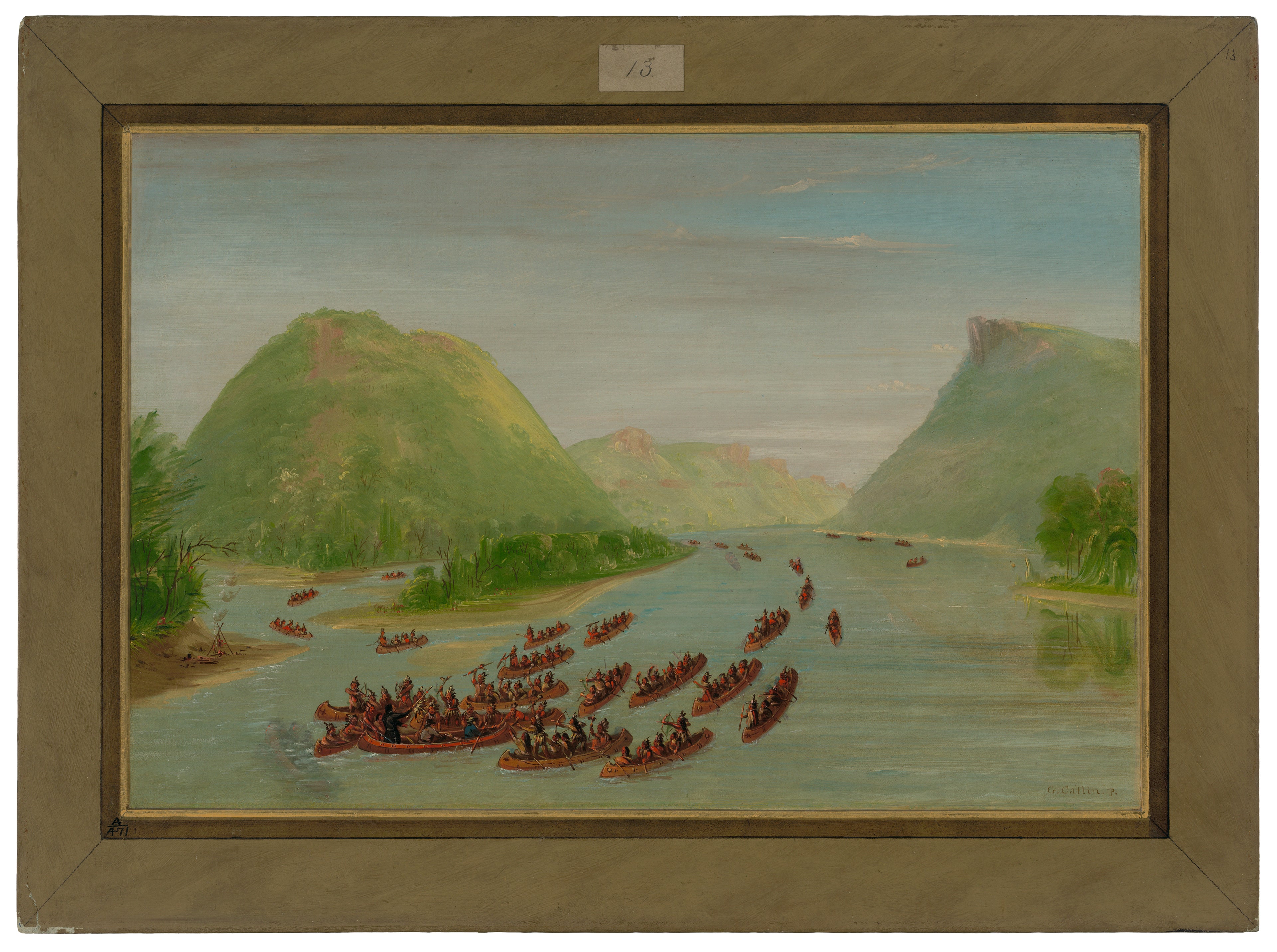 Le père Hennepin et deux de ses compagnons faits prisonniers par les Sioux. Avril 1680 - George Catlin