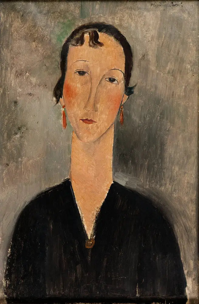 ผู้หญิงที่สวมต่างหู - Amedeo Modigliani