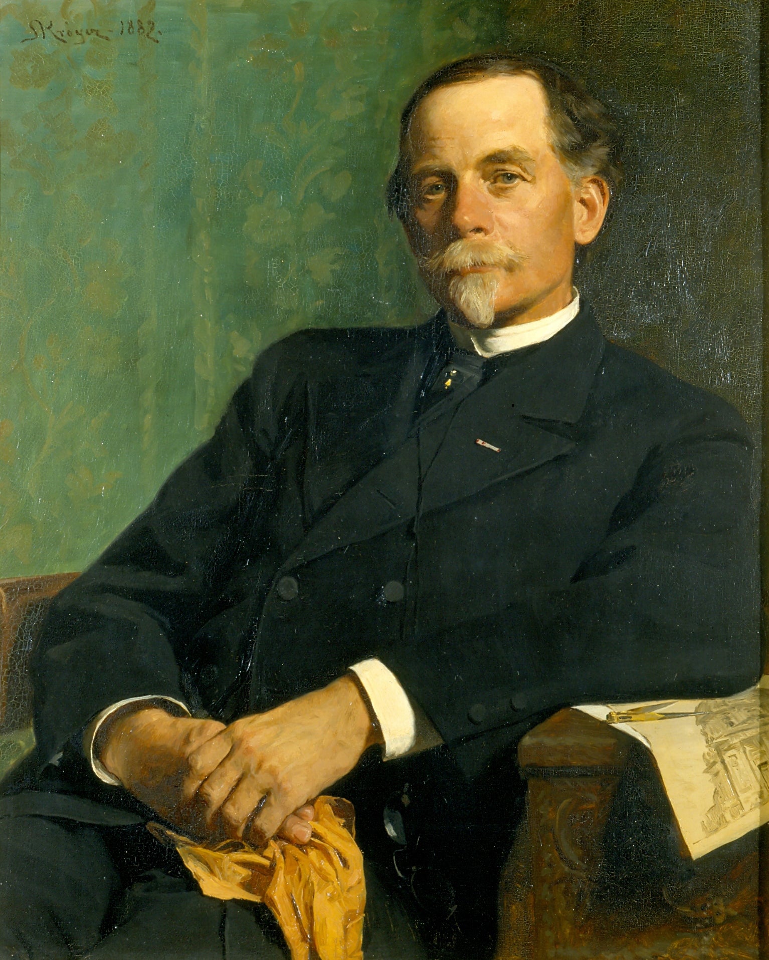สถาปนิก, อาจารย์ F. Meldahl นั่ง - Peder Severin Krøyer