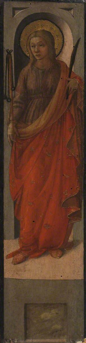 Female Saint with a Flail (Saint Walburga?) - Fra Filippo Lippi - Alpha Reproduction