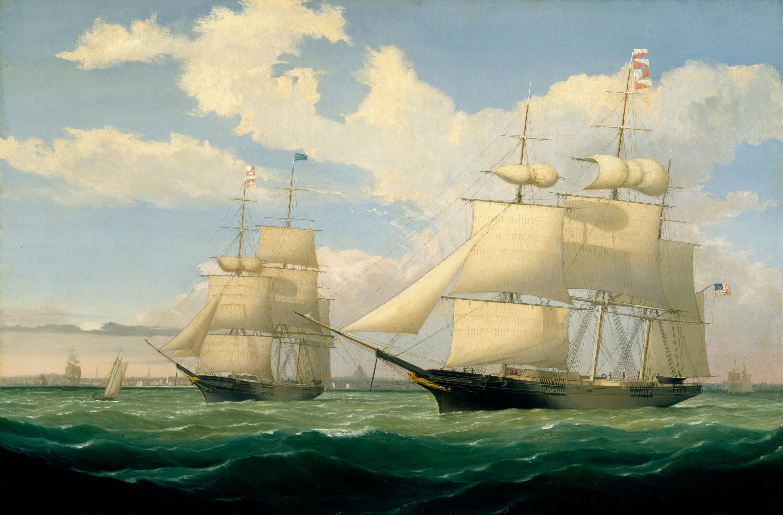 Les navires « Winged Arrow » et « Southern Cross » dans le port de Boston - Fitz Henry Lane - Alpha Reproduction