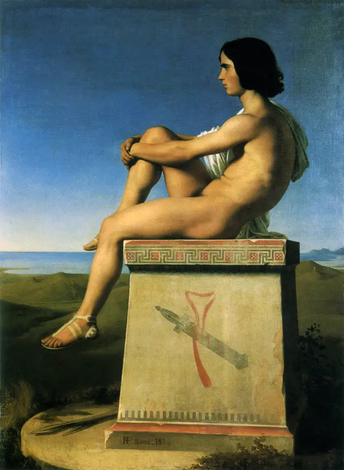 Polytès fils de Priam observant les mouvements des Grecs vers Troie - Hippolyte Flandrin - Alpha Reproduction
