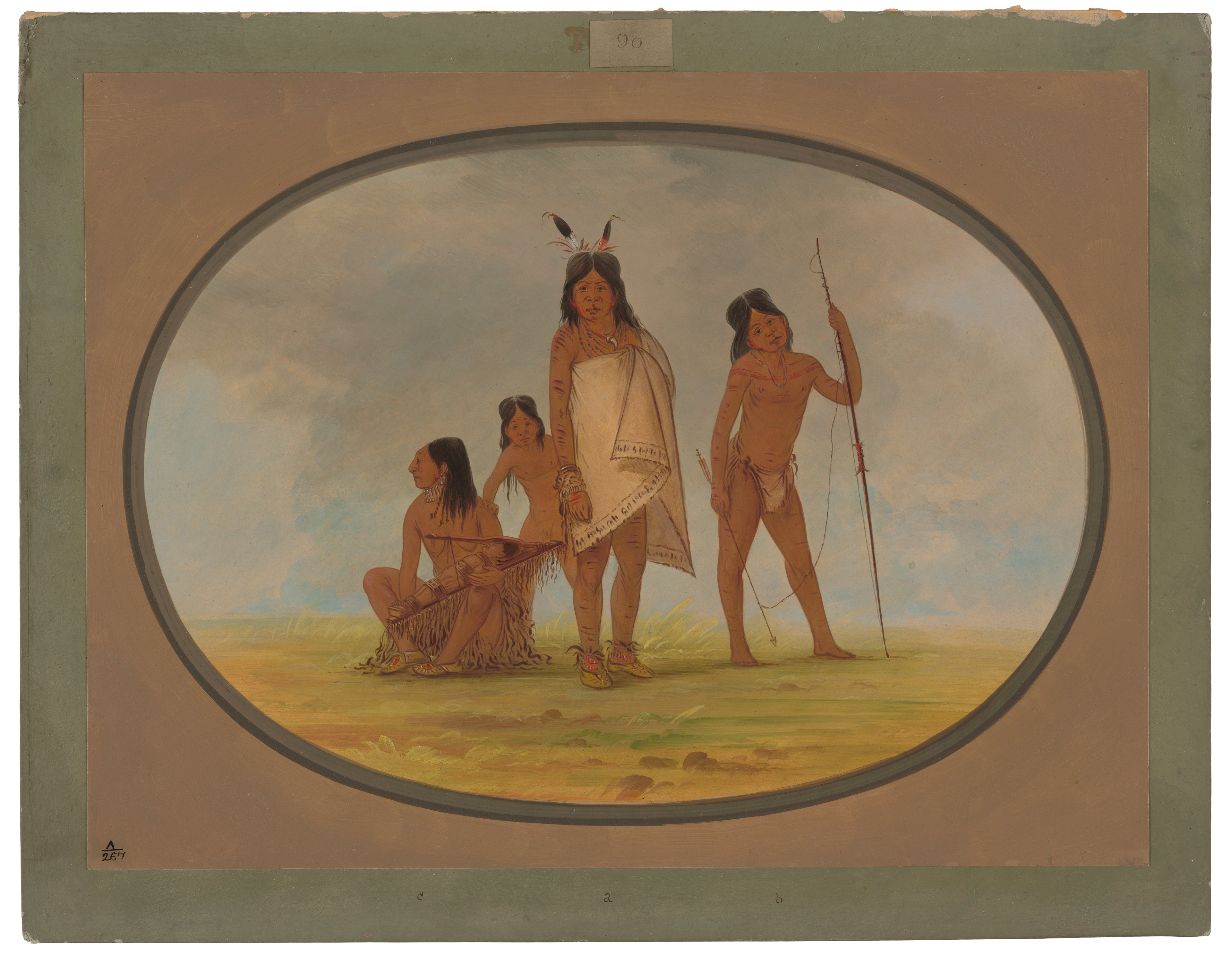 Quatre Indiens Flathead - George Catlin
