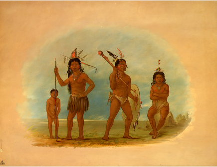 Quatre Indiens Arowak - George Catlin