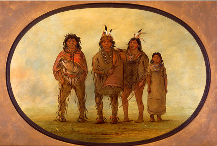 Quatre Indiens Dogrib - George Catlin