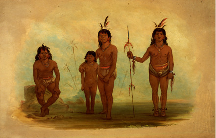 Quatre Indiens Goo-a-give - George Catlin