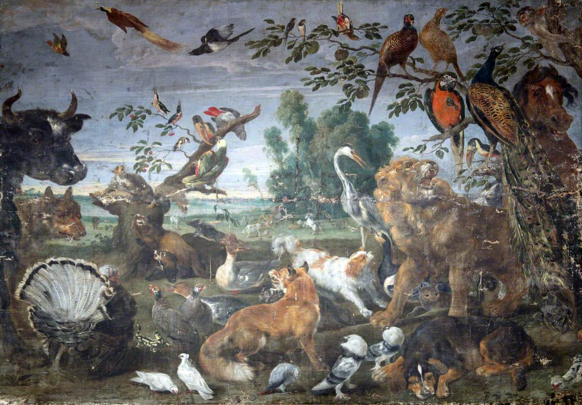 Paysage avec oiseaux et animaux - Frans Snyders