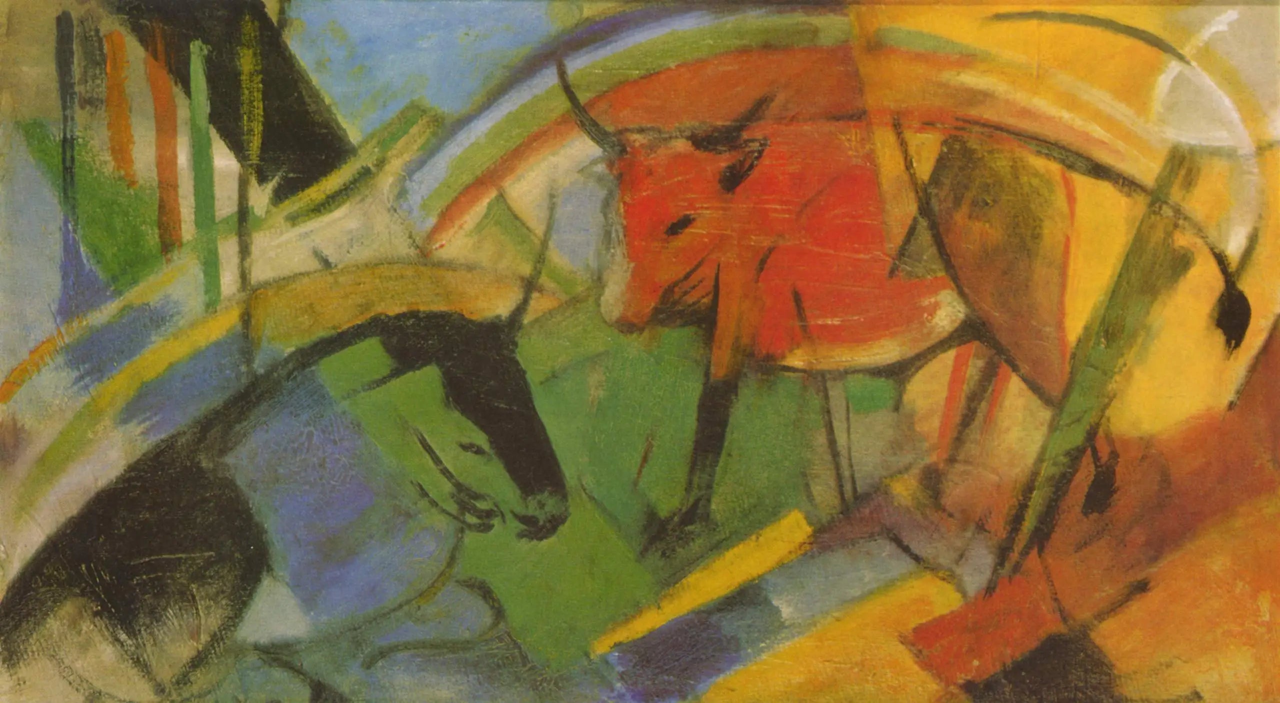 Reproduction du tableau « Bétail - Franz Marc » par Alpha Reproduction en peinture à l’huile