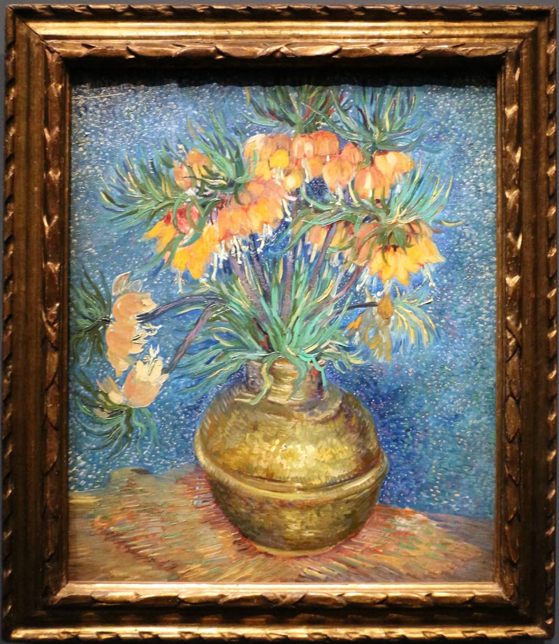 ดอกฟริติลลารีส มงกุฎจักรพรรดิในแจกันทองแดง - Vincent van Gogh