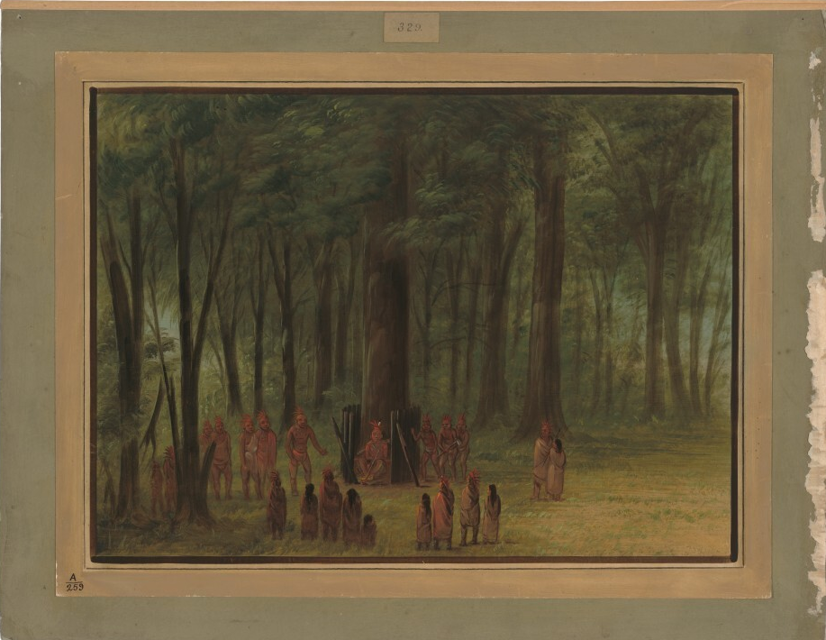 Funérailles de Black Hawk - Saukie - George Catlin