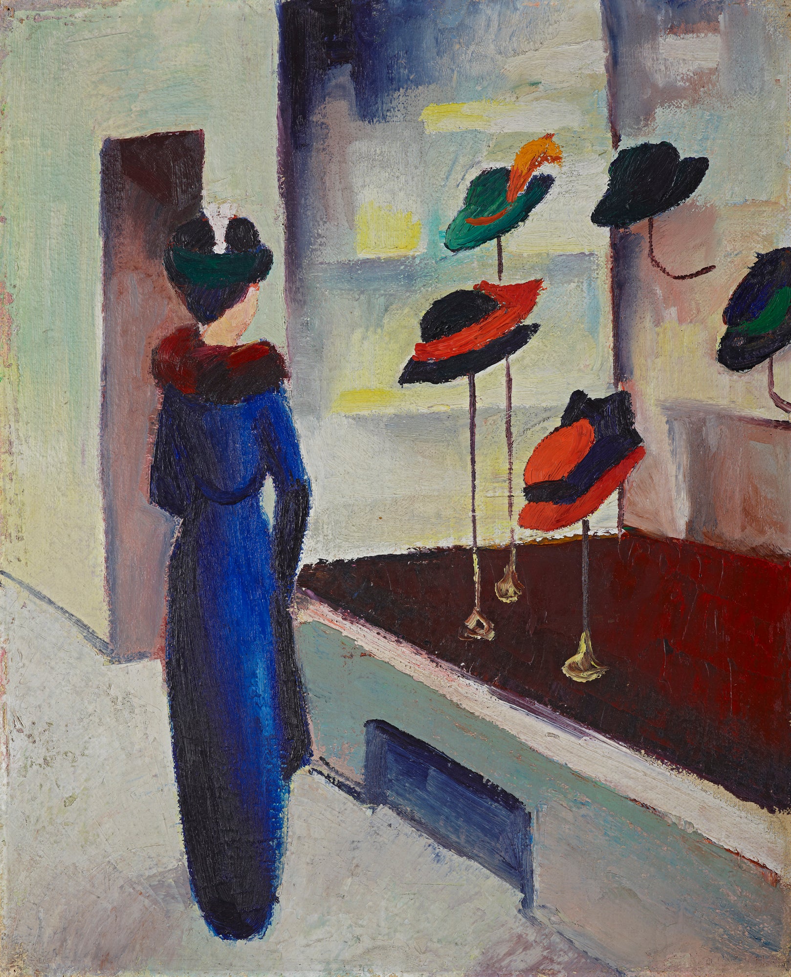 La Boutique de chapeaux, August Macke — reproduction de peinture à l’huile