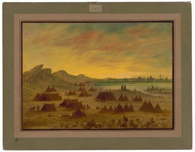 Un village apacha - George Catlin