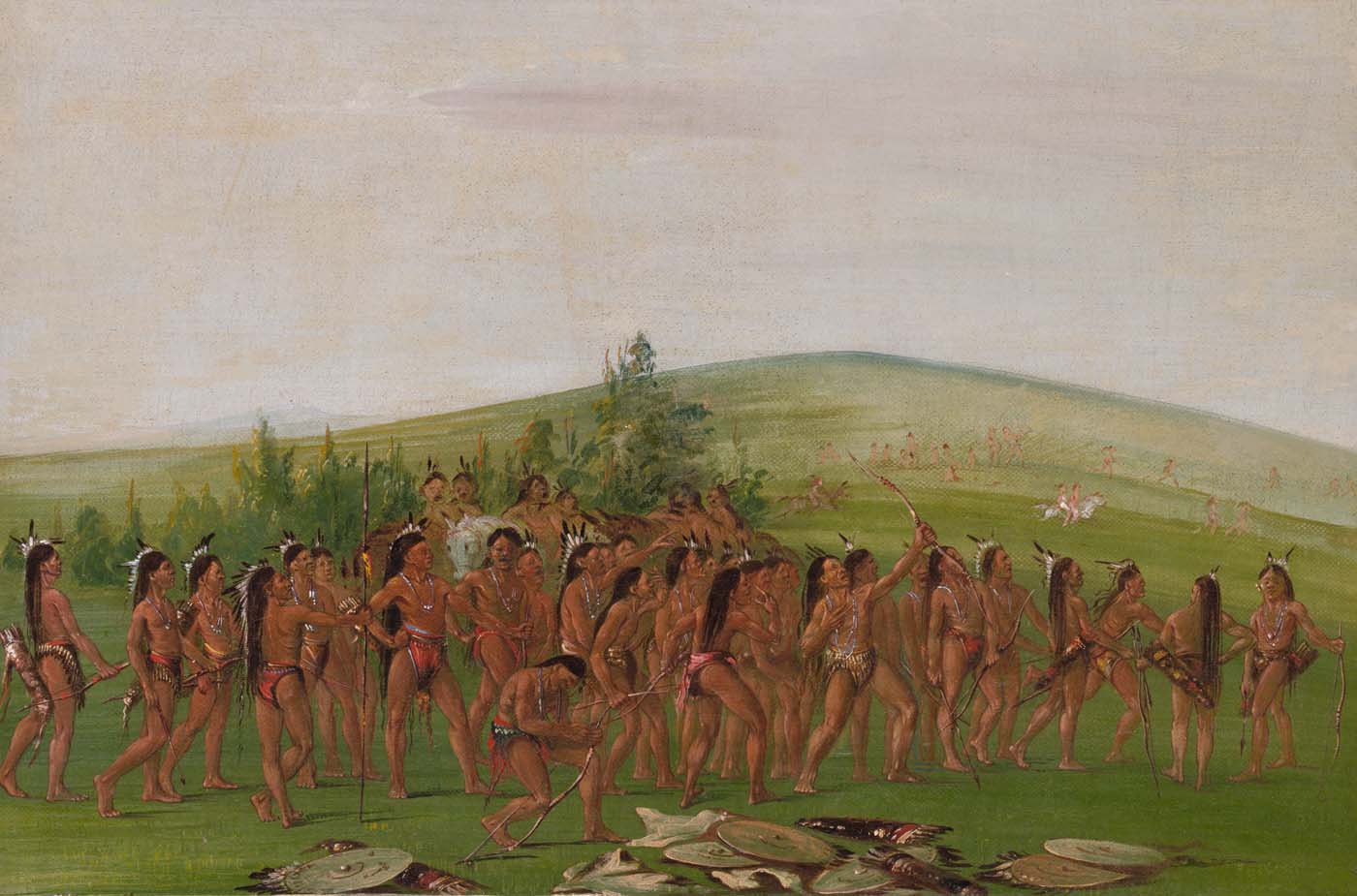 Tir à l'arc des Mandan - George Catlin