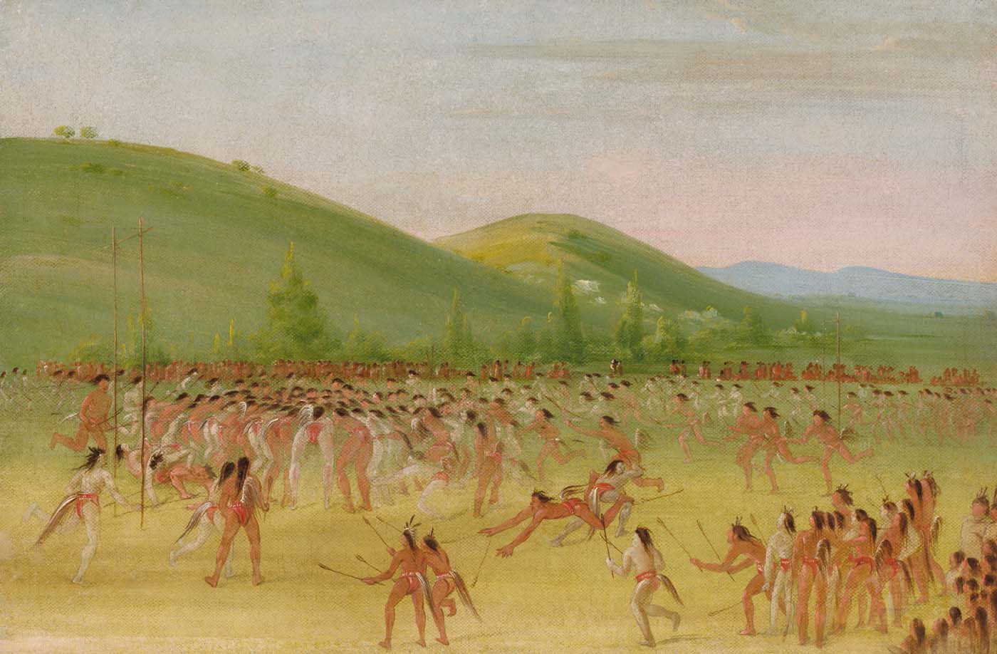 Jeu de balle des Choctaws – Ball Down - George Catlin